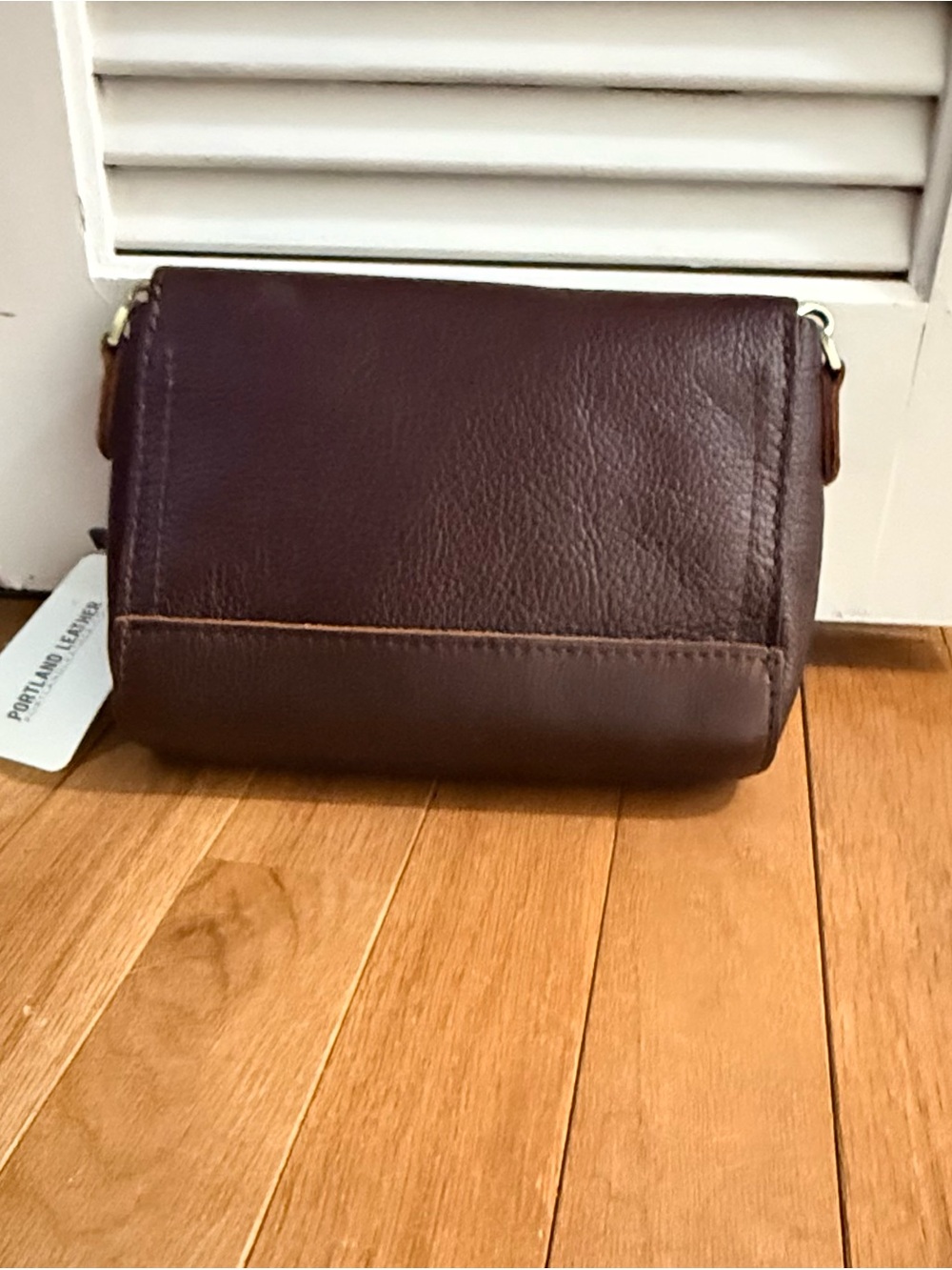 Portland Leather Brown Crossbody Bag - Picture 2 of 4
